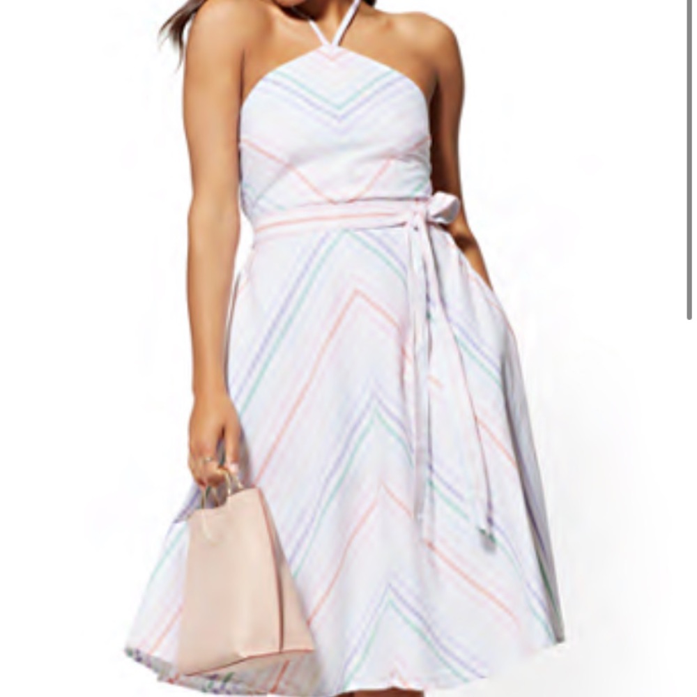 Halter rainbow dress-xl NY&CO